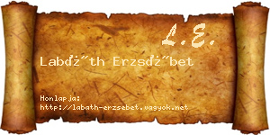 Labáth Erzsébet névjegykártya