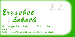 erzsebet labath business card